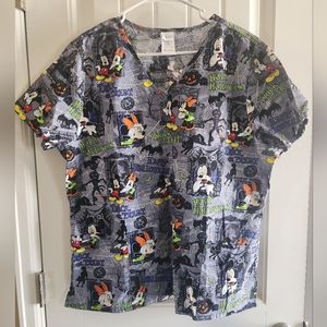 Disney Halloween Scrub Top